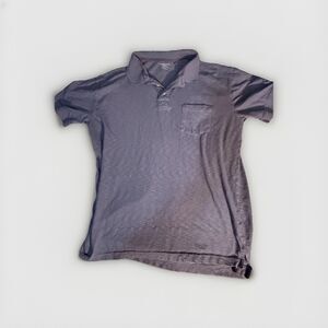 Vintage 1946 Men's Polo Shirt Garment-Dyed Purple L Short Sleeve Button Pocket